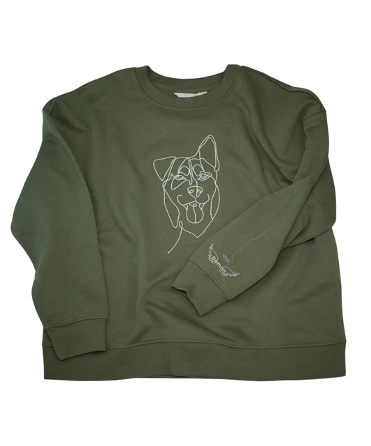 Embroidered Pet Outline Sweater