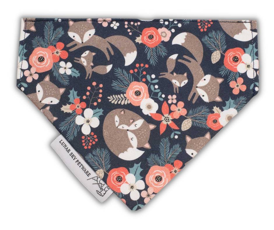 Bandana - Floral Foxes