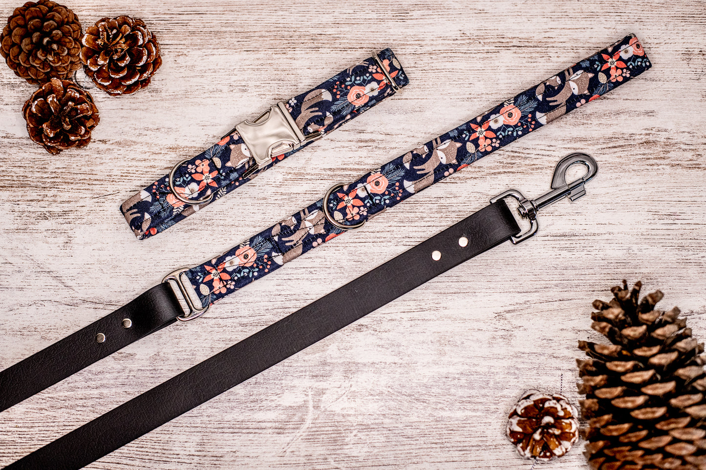 Collar - Floral Foxes